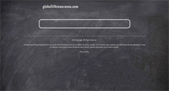 Desktop Screenshot of globallifeinsurance.com